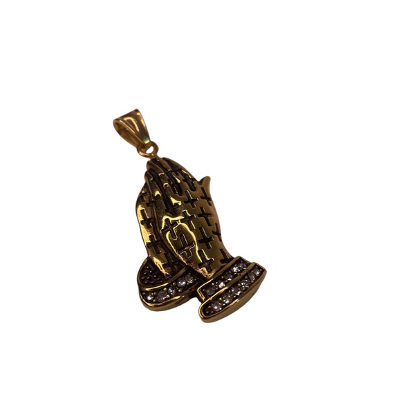 COPY - Praying Hands Serenity Prayer Pendant - Picture 3 of 3